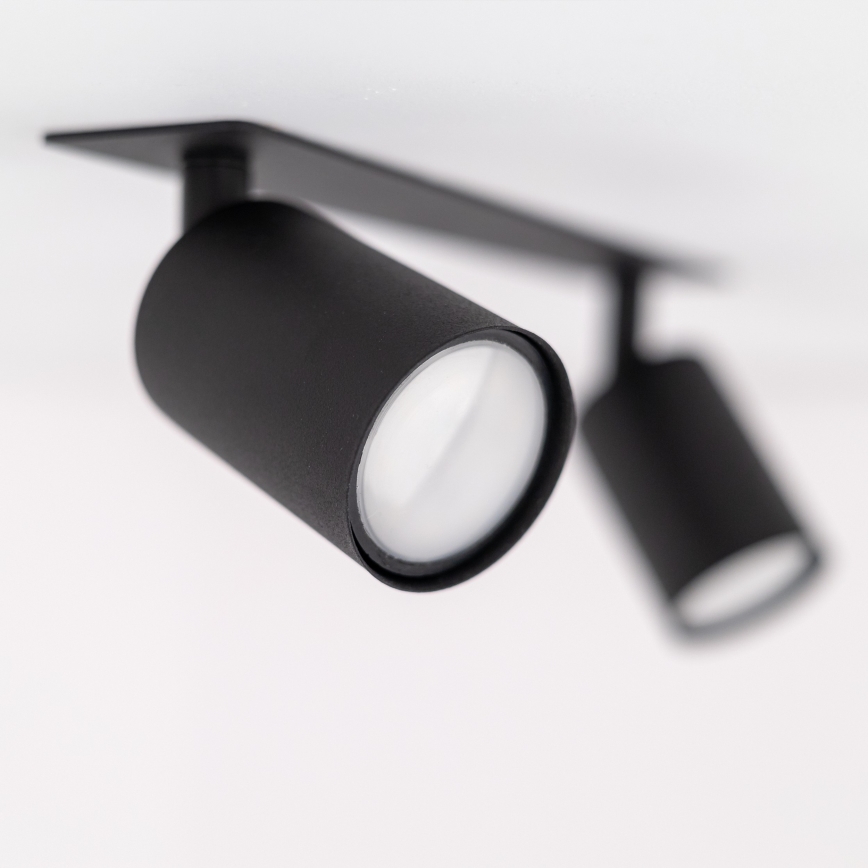 Indbygningsspot NEX 2xGU10/10W/230V sort