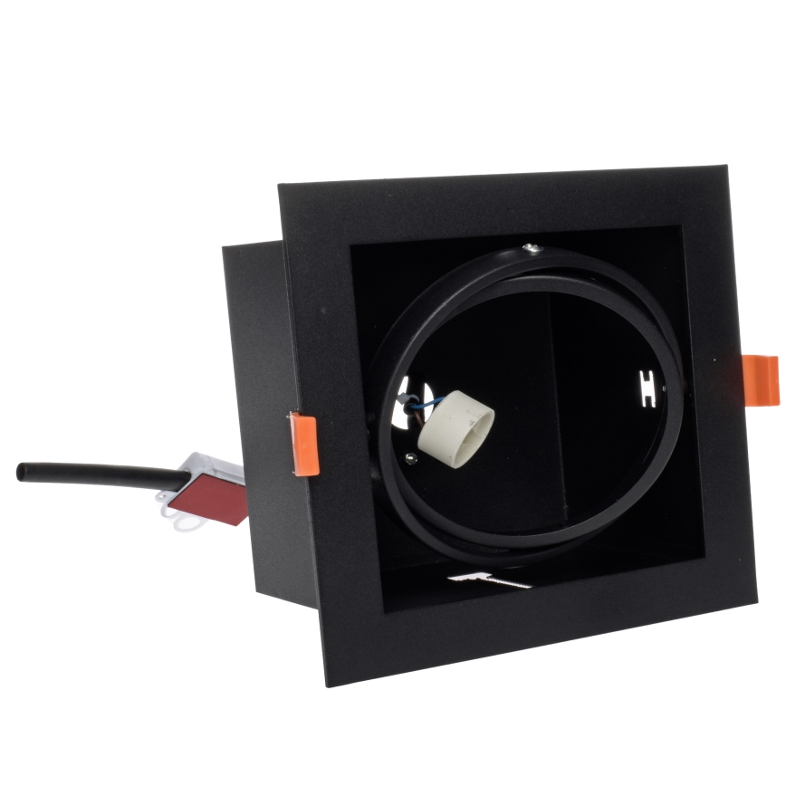 Indbygningsspot PLAZA AR111 1xGU10/12W/230V sort