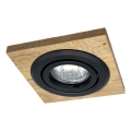 Indbygningsspot TOBBY 1xGU10/20W/230V 11,5x11,5 cm eg/sort