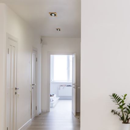 Indbygningsspot TOBBY 1xGU10/20W/230V 11,5x11,5 cm eg/sort