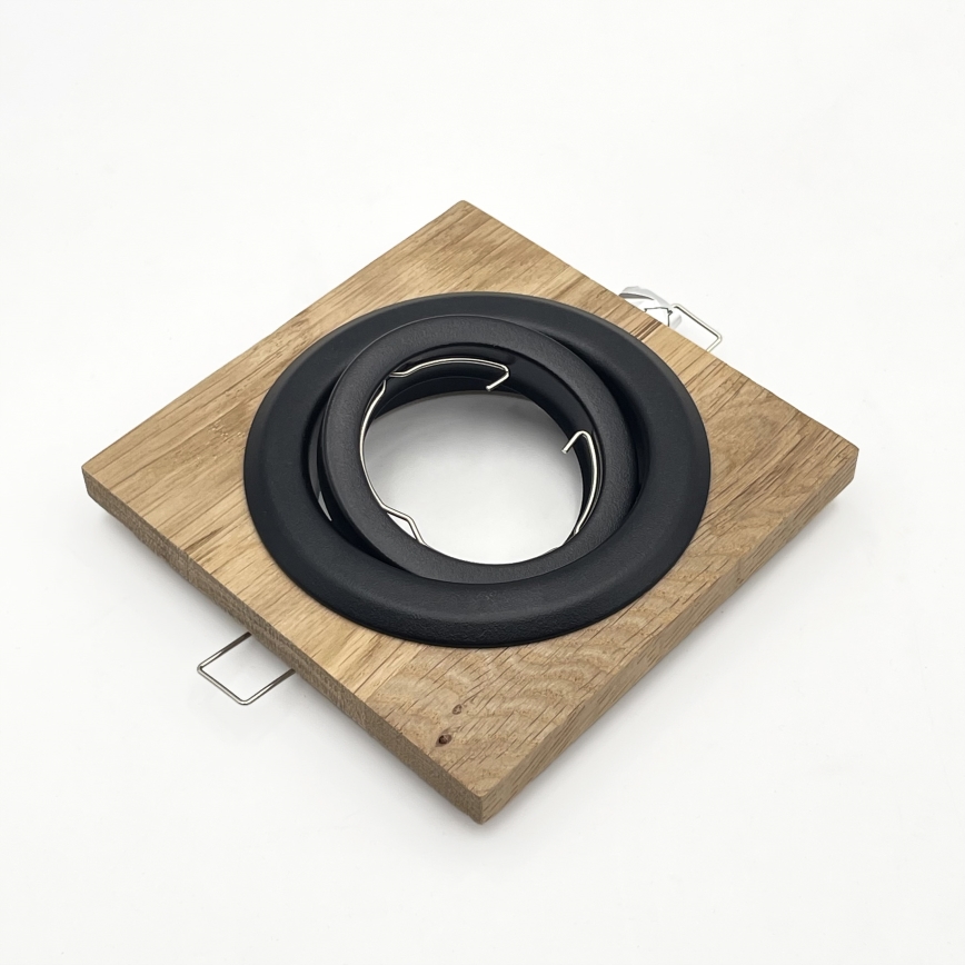 Indbygningsspot TOBBY 1xGU10/20W/230V 11,5x11,5 cm eg/sort