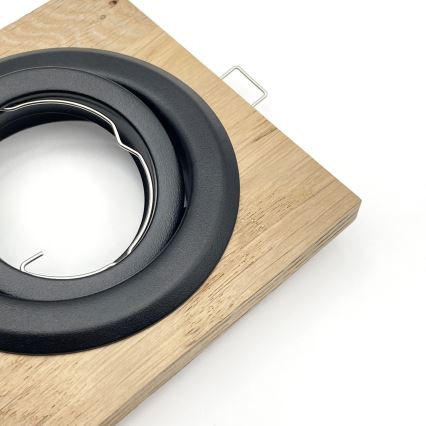 Indbygningsspot TOBBY 1xGU10/20W/230V 11,5x11,5 cm eg/sort