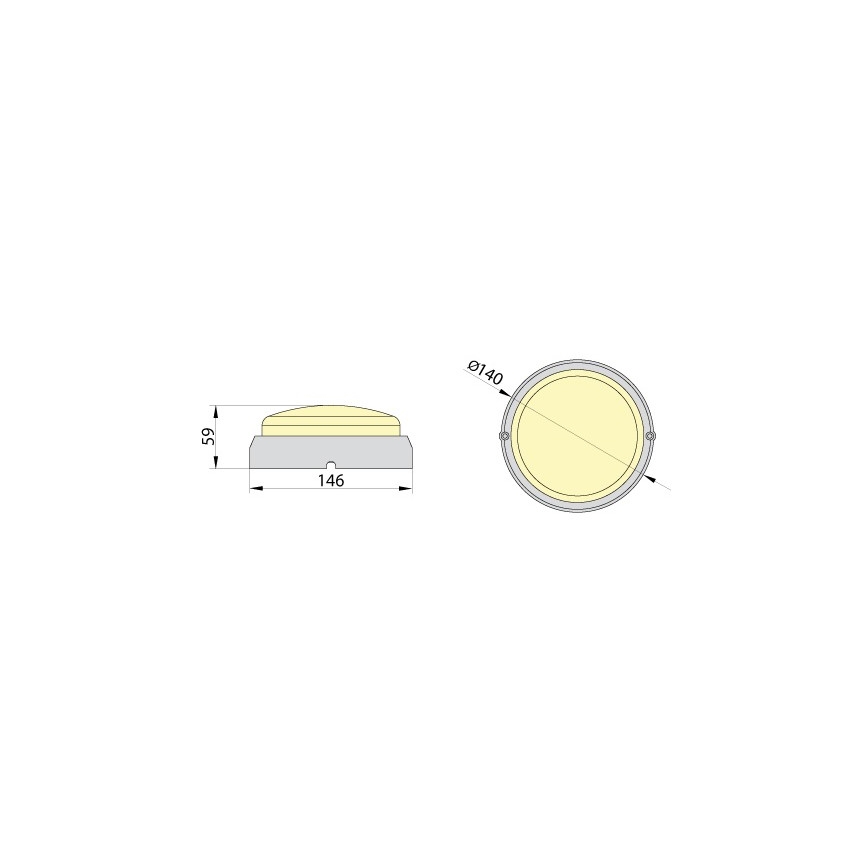 Industriel LED loftlampe FIDO LED/12W/230V IP65