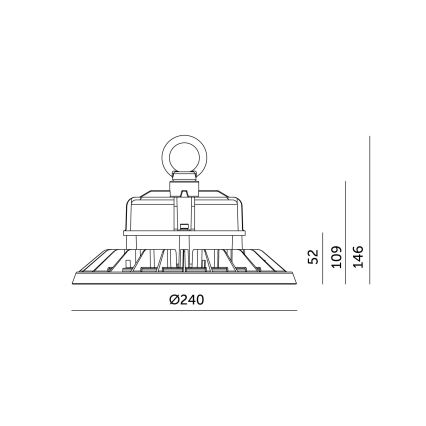 Industriel LED loftlampe RIO PRO HIGHBAY LED/100W/230V 4000K IP65