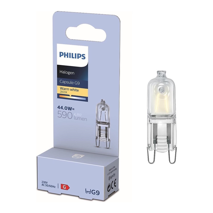 Industriel lyspære Philips HALOGEN G9/44W/230V 2800K