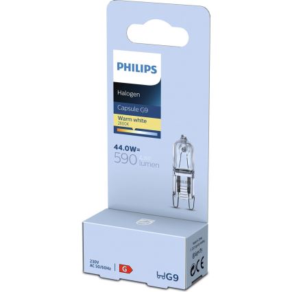 Industriel lyspære Philips HALOGEN G9/44W/230V 2800K