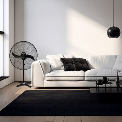Industriventilator på stativ 115 W/230 V, Ø 66 cm, sort