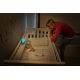 Infantino - Lille børnelampe med projektor 3xAA blå