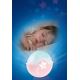 Infantino - Lille børnelampe med projektor 3xAA lyserød