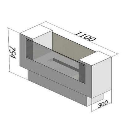 InFire - Biopejs 110x75 cm 3kW bifacial