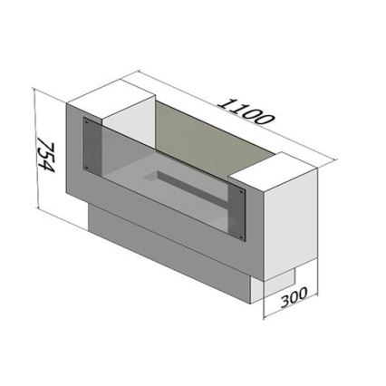 InFire - Biopejs 110x75 cm 3kW bifacial