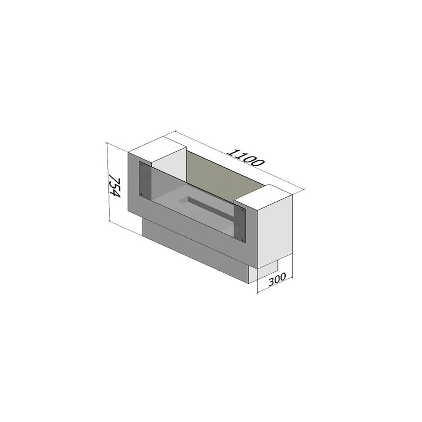 InFire - Biopejs 110x75 cm 3kW bifacial