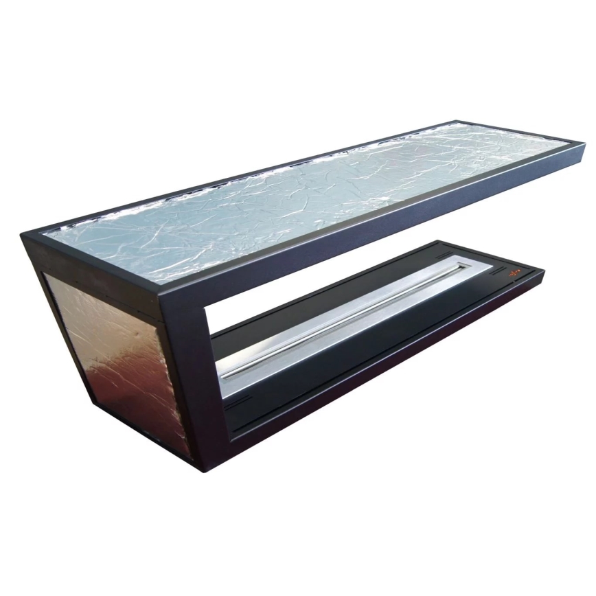 InFire - Biopejs til hjørne 100x50 cm 3kW bifacial
