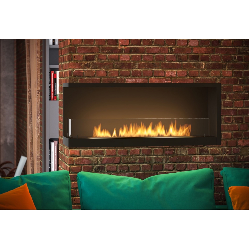InFire - Biopejs til hjørne 110x45 cm 3kW sort