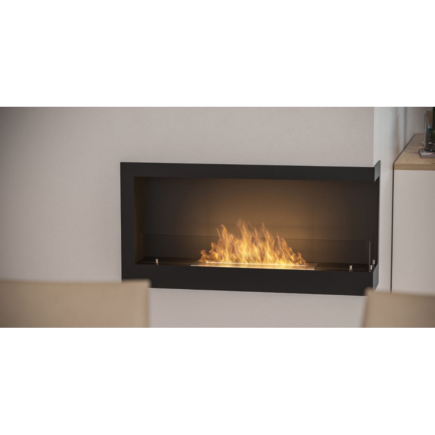 InFire - Biopejs til hjørne 45x90 cm 3kW sort