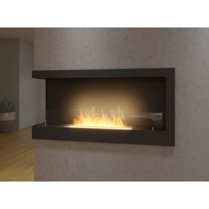 InFire - Biopejs til hjørne 45x90 cm 3kW sort