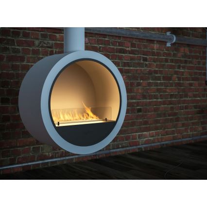 InFire - Hængende biopejs diam. 70 cm 3kW hvid
