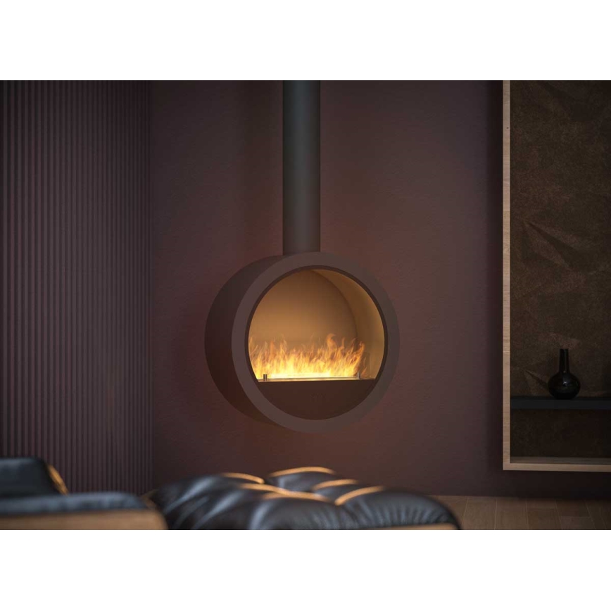 InFire - Hængende biopejs diam. 70 cm 3kW sort