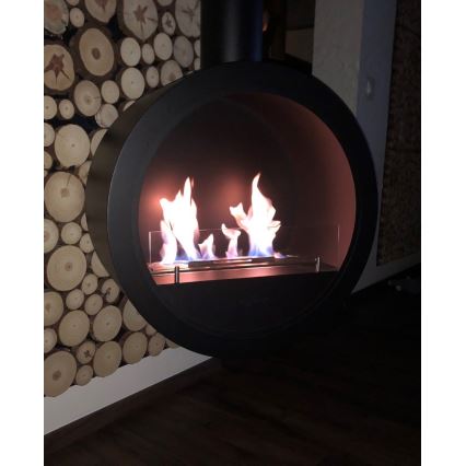 InFire - Hængende biopejs diam. 70 cm 3kW sort