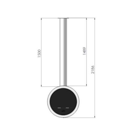 InFire - Hængende biopejs diam. 70 cm 3kW sort