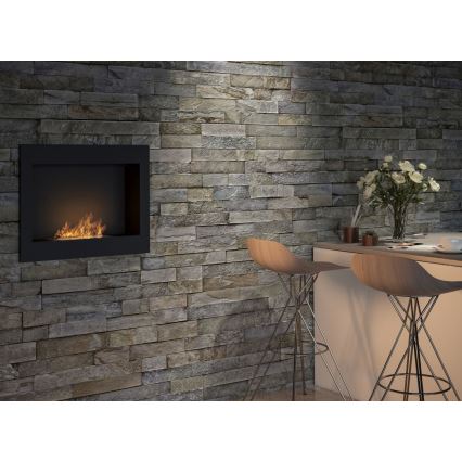 InFire - Indbygget BIO pejs 49x60 cm 3kW sort