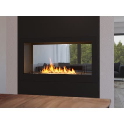 InFire - Indbygget BIO-pejs 90x50 cm 3kW bifacial