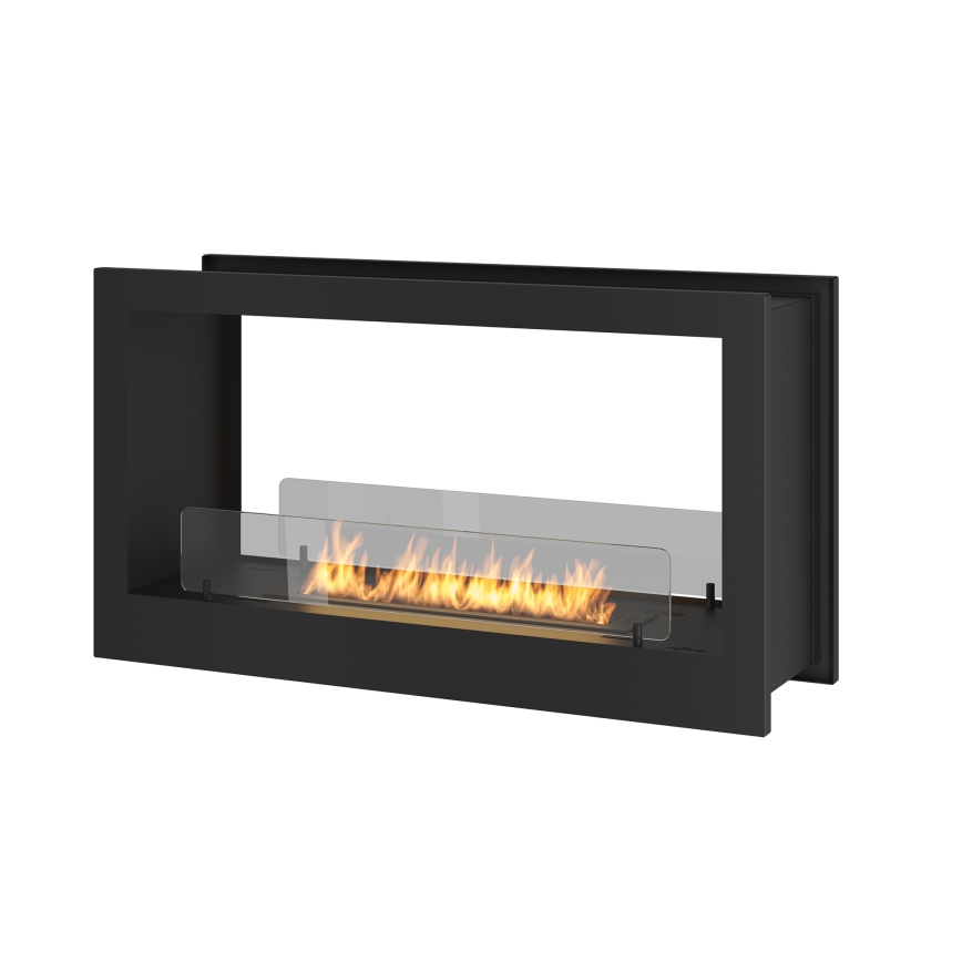 InFire - Indbygget BIO-pejs 90x50 cm 3kW bifacial