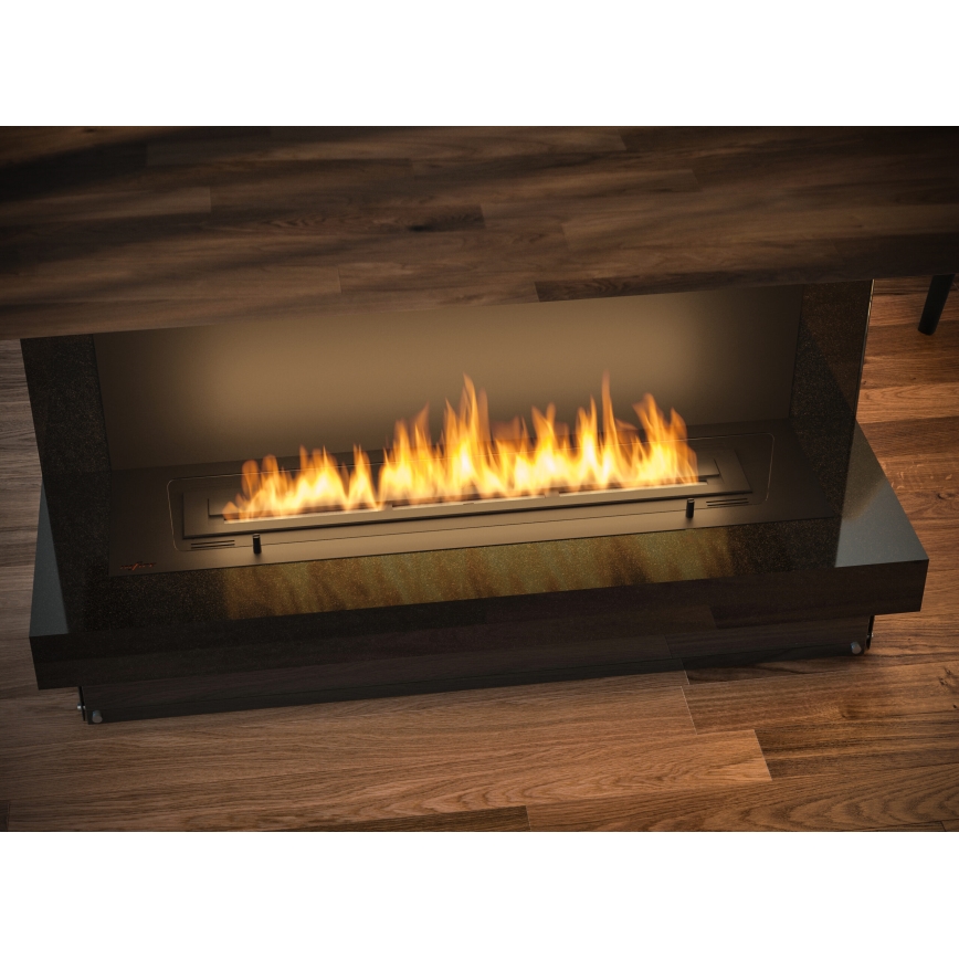 InFire - Indbygget biopejs 100x45 cm 3kW sort