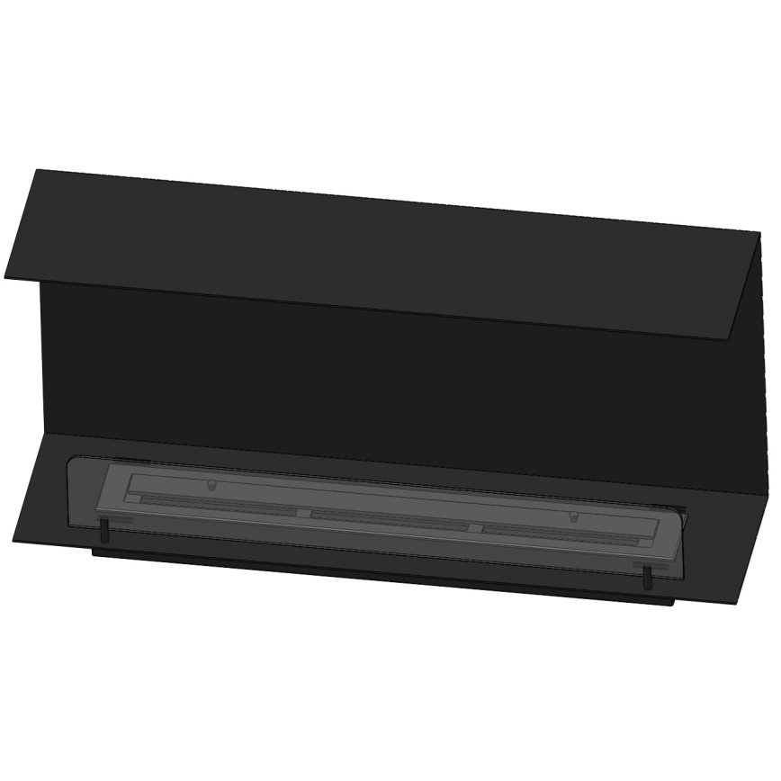 InFire - Indbygget biopejs 100x45 cm 3kW sort