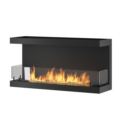 InFire - Indbygget biopejs 100x50 cm 3kW sort