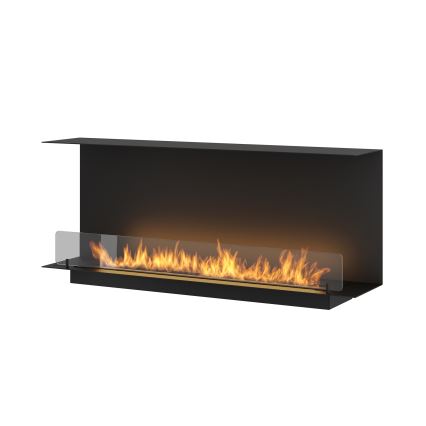 InFire - Indbygget biopejs 120x45 cm 3kW sort