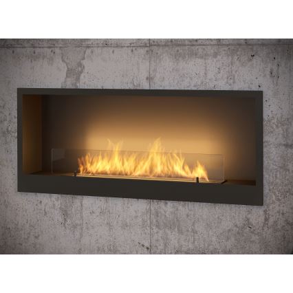 InFire - Indbygget biopejs 120x50 cm 3kW sort