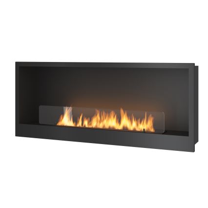 InFire - Indbygget biopejs 120x50 cm 3kW sort