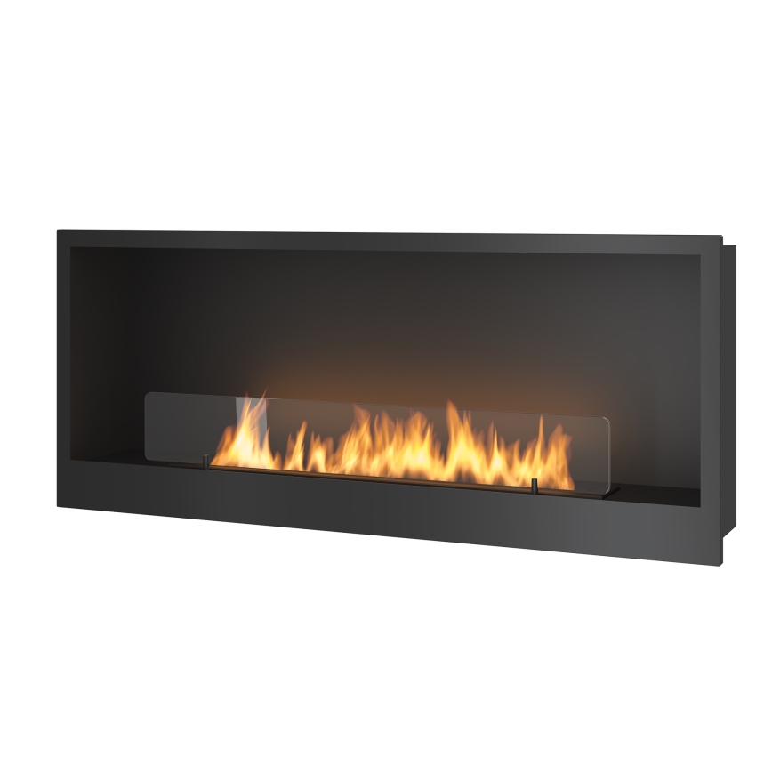 InFire - Indbygget biopejs 120x50 cm 3kW sort