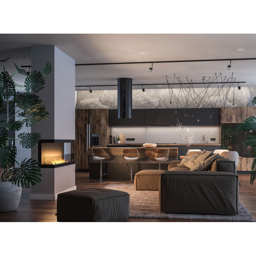 InFire - Indbygget biopejs 120x50 cm 5kW sort
