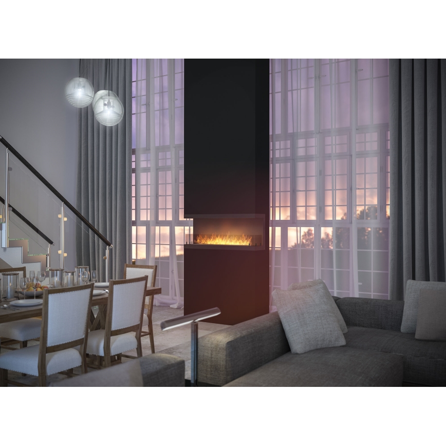 InFire - Indbygget biopejs 120x50 cm 5kW sort