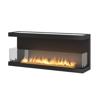 InFire - Indbygget biopejs 120x50 cm 5kW sort