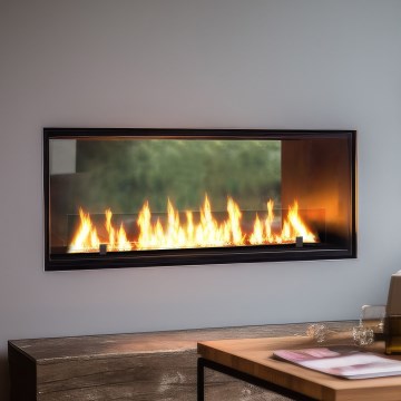 InFire - Indbygget biopejs 48,5x123,5 cm 6kW sort