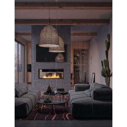 InFire - Indbygget biopejs 48,5x123,5 cm 6kW sort
