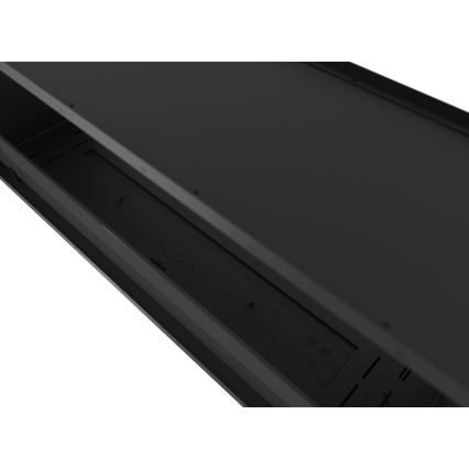 InFire - Indbygget biopejs 48,5x123,5 cm 6kW sort