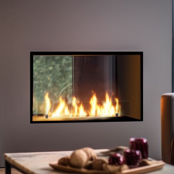 InFire - Indbygget biopejs 48,5x83,5 cm 3,5kW sort