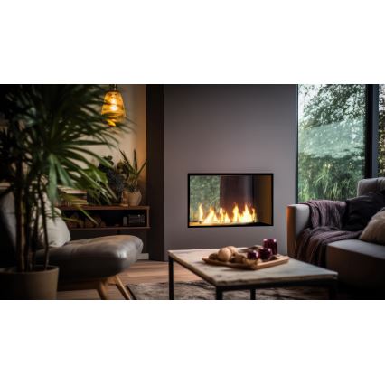 InFire - Indbygget biopejs 48,5x83,5 cm 3,5kW sort