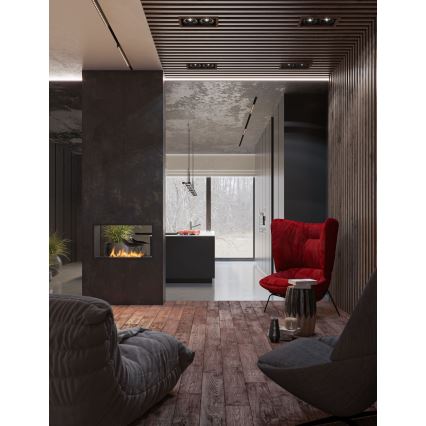 InFire - Indbygget biopejs 48,5x83,5 cm 3,5kW sort