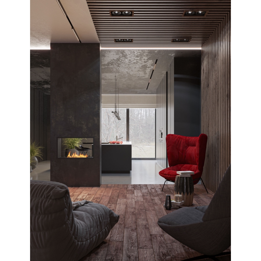 InFire - Indbygget biopejs 48,5x83,5 cm 3,5kW sort
