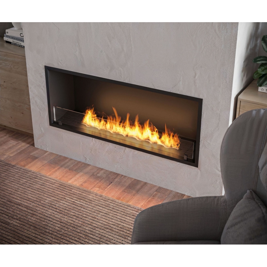 InFire - Indbygget biopejs 49,4x124,4 cm 6kW sort