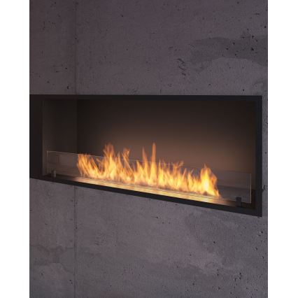 InFire - Indbygget biopejs 49,4x124,4 cm 6kW sort