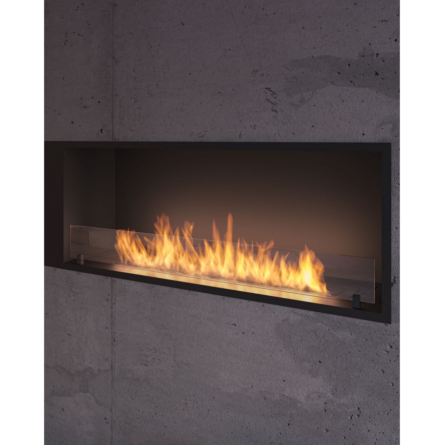 InFire - Indbygget biopejs 49,4x124,4 cm 6kW sort
