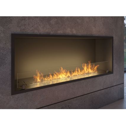 InFire - Indbygget biopejs 49,4x124,4 cm 6kW sort
