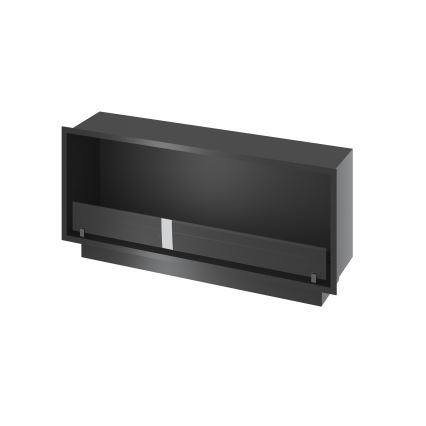 InFire - Indbygget biopejs 49,4x124,4 cm 6kW sort