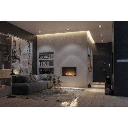 InFire - Indbygget biopejs 49,4x84,4 cm 3,5kW sort